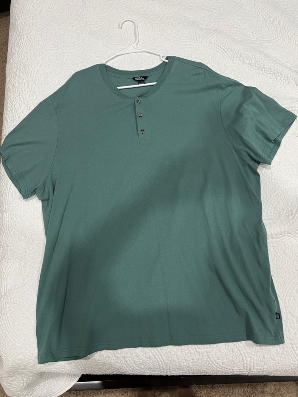 Men's Henley Short Sleeve Shirt in Teal Green